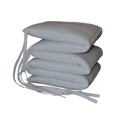 Solid Mist Grey Padded Cot Bumper