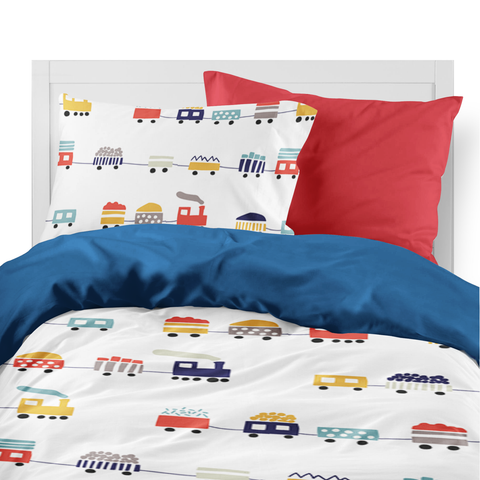 Trains kids duvet set