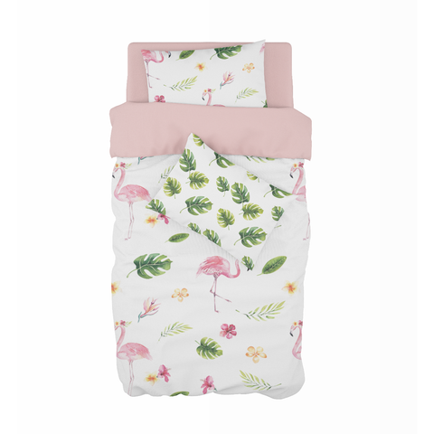 Tropical Flamingo Cot Duvet Set