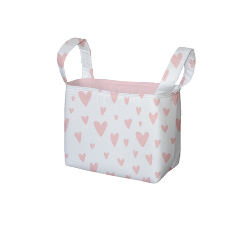 Hearts All Over Fabric Storage Bin