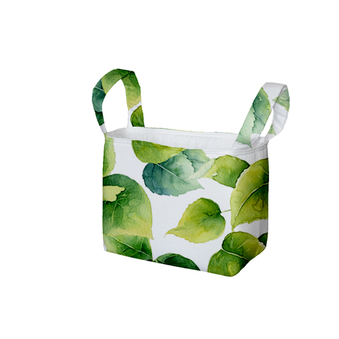 Hydrangea Leaves Fabric Storage Bin