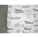 Grey Air Show Cot Duvet Set