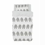 Grey Ele Cot Duvet Set