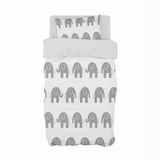 Grey Ele Cot Duvet Set