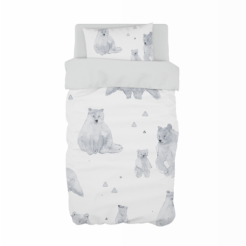 Watercolour Bears Cot Duvet Set