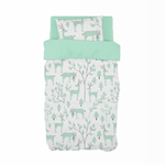 Mint Snowy Woodland Cot Duvet Set