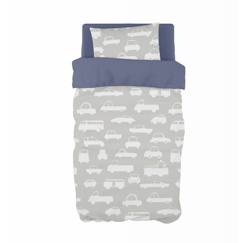Grey Traffic Cot Duvet Set
