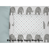 Grey Ele Cot Duvet Set