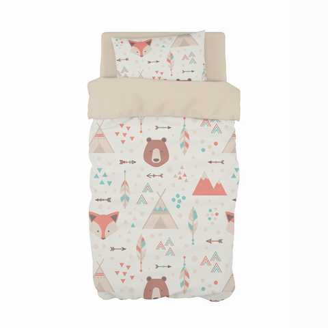 Fox and Bear Cot Duvet Set