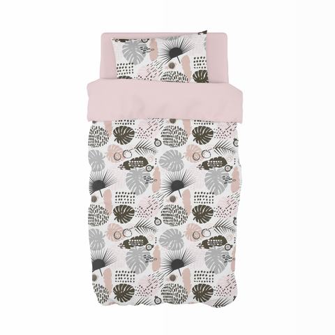 Tropical Blush Cot Duvet Set