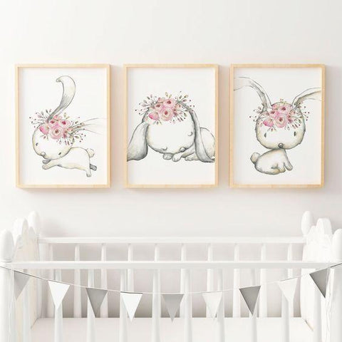 Boho Bunny Print Set