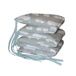 Grey Traffic Padded Cot Bumper