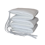 White Padded Cot Bumper - Various Piping Color Options