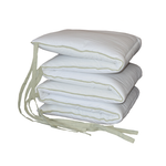 White Padded Cot Bumper - Various Piping Color Options