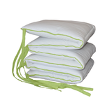White Padded Cot Bumper - Various Piping Color Options
