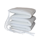 White Padded Cot Bumper - Various Piping Color Options