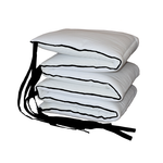White Padded Cot Bumper - Various Piping Color Options