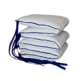 White Padded Cot Bumper - Various Piping Color Options