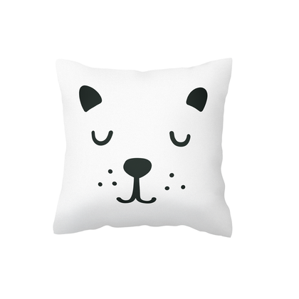 Black Bear Face Scatter Cushion
