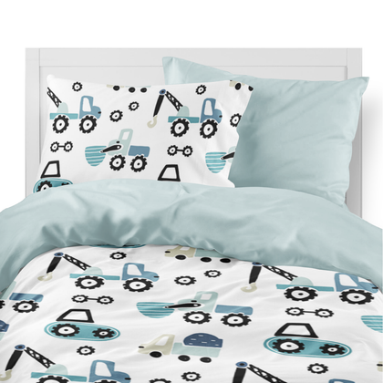 Construction duvet set for boys