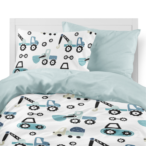 Construction duvet set for boys