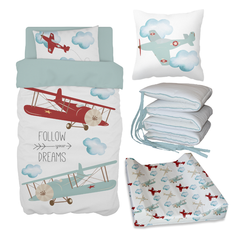 Vintage Planes Bale Set