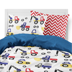 Diggers & Dozers Primary Kids Duvet Set