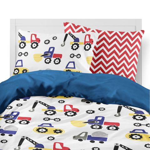Diggers & Dozers Primary Kids Duvet Set