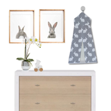 White on Grey Hop Nappy Stacker