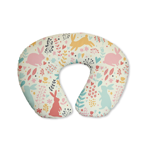 Pastel Spring Rabbits Feeding Cushion