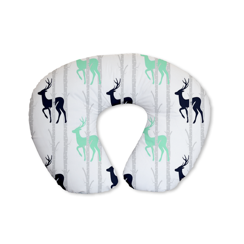 Birch Stags Navy Feeding Cushion