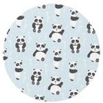 Blue Playful Panda Play Mat