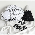 Black Sleeping Bear Cushion