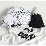Black Sleeping Bear Cushion