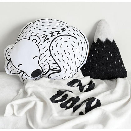 Black Sleeping Bear Cushion