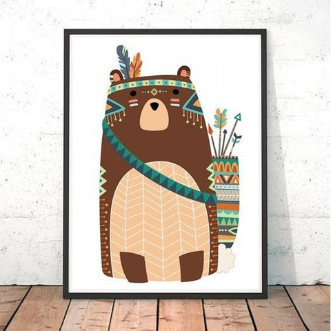 Tribal Bear Print