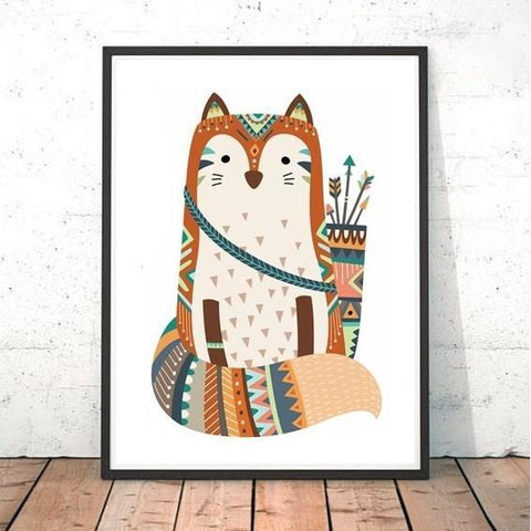 Tribal Fox Print